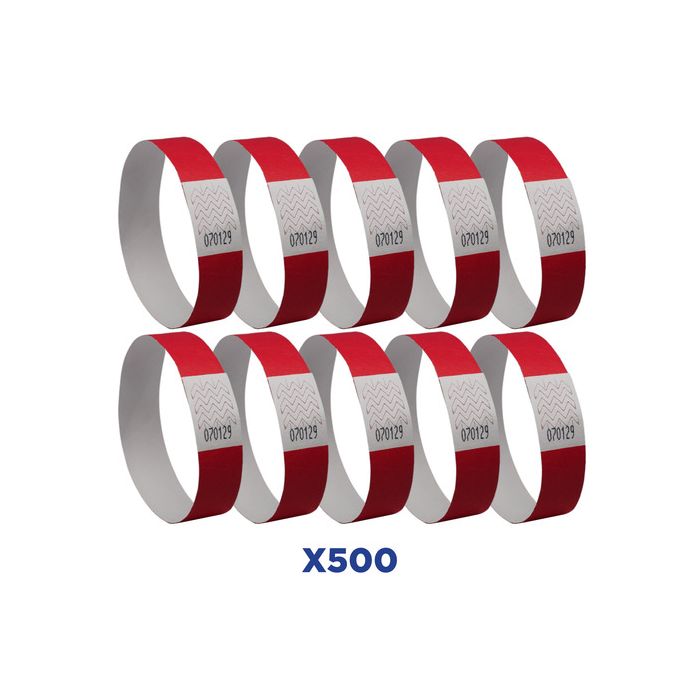 Braccialetti identificativi in Tyvek Avery resistenti all'acqua - conf. 500 pz - rosso fluo - TYVRD-50 main product photo