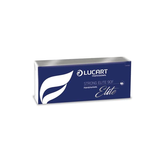 Fazzoletti di carta Lucart Strong 90 Elite F 4 veli - conf. 10 pacchetti da 9 fazzoletti - 843060 main product photo