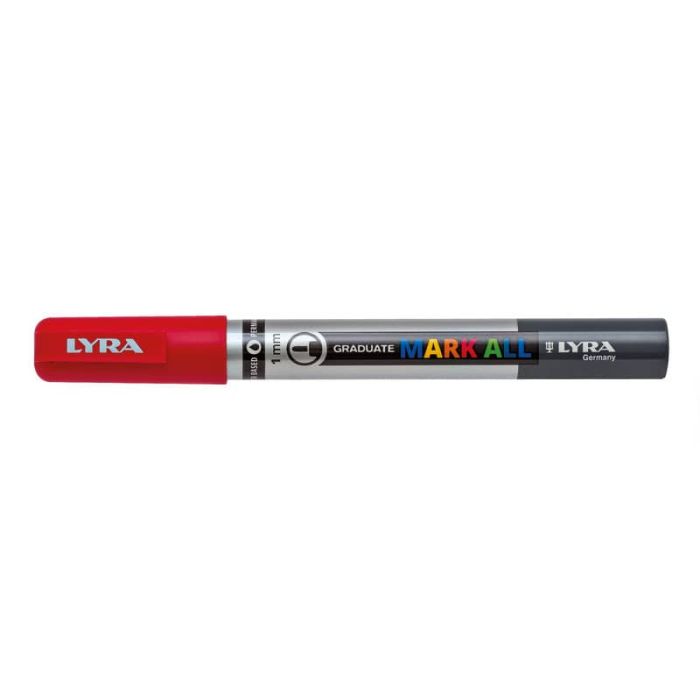 Marcatore a tempera LYRA Graduate Mark All punta tonda 1 mm rosso L6810018 main product photo