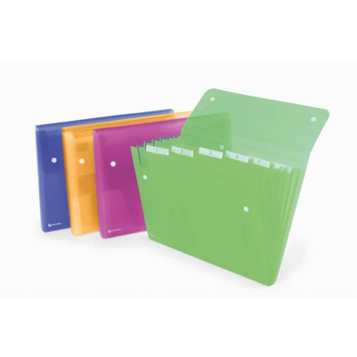 Archiviatore a soffietto Rexel Ice 6 tasche A4 assortiti 2102032 main product photo