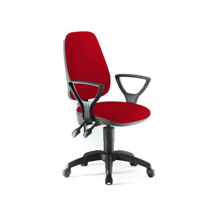 Sedia operativa girevole Unisit Leda LDAY Eco smart - schienale alto rivest. ignifugo bordeaux + braccioli LDAY/BR/ID main product photo