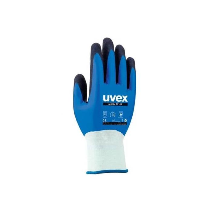 Guanti protettivi antiscivolo Unilite 7710 F nylon - superfici oleose o bagnate - blu Uvex TG.8 - 6027808 main product photo