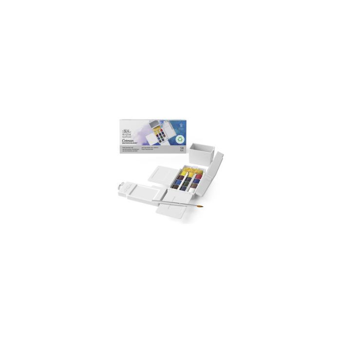 Acquerelli Winsor&Newton Cotman Field Box - conf. 12 mezzi godet in colori assortiti - 0390639 main product photo