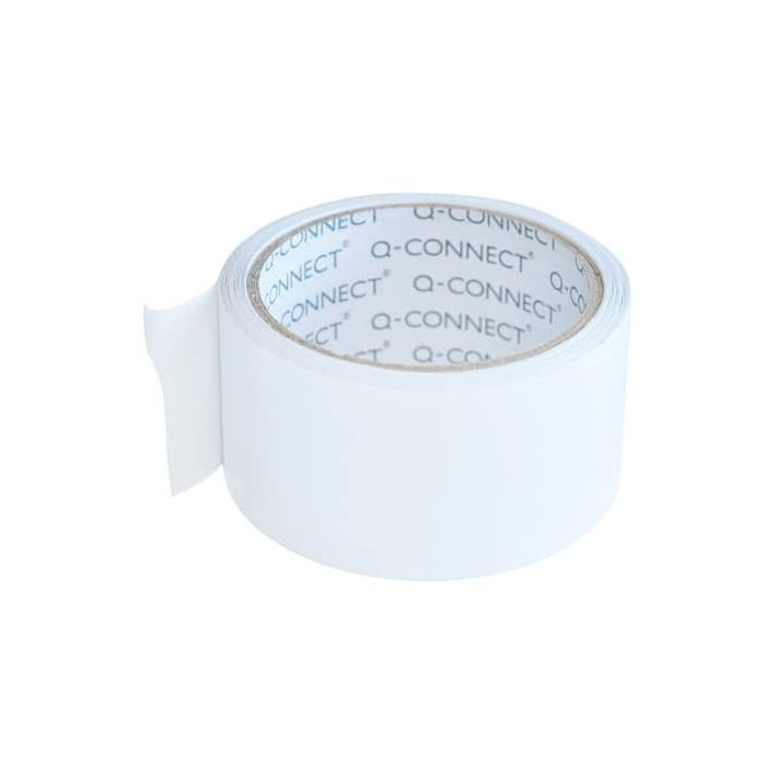 Nastro adesivo da imballo Q-Connect 50 mm x 66 m bianco - svolgimento rumoroso - conf. 6 pezzi - KF02901 main product photo