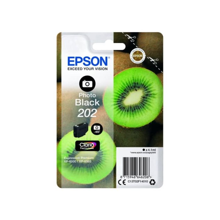 Cartuccia inkjet Kiwi 202 Epson nero fotografico C13T02F14010 main product photo