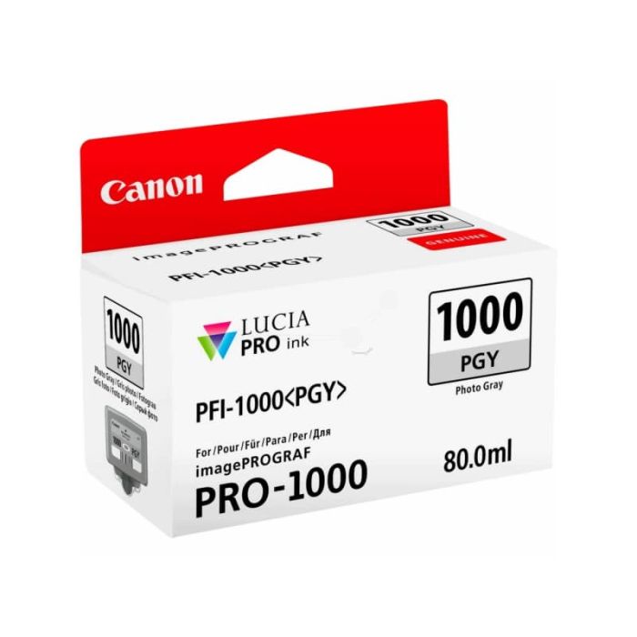 Cartuccia inkjet PFI-1000PGY Canon grigio chiaro 0553C001 main product photo