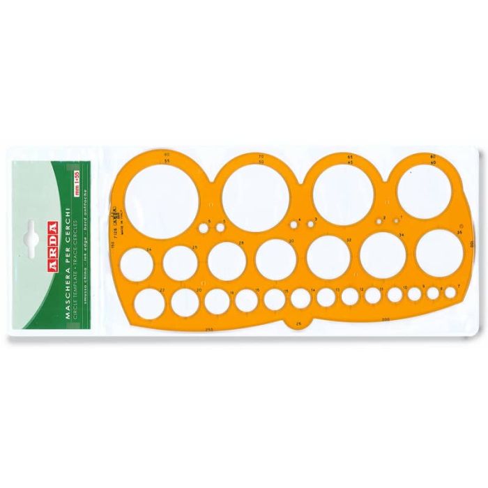 Maschera per cerchi ARDA con smusso mm.1-55/80 polistirolo arancio bordo tirachina - 7126 main product photo