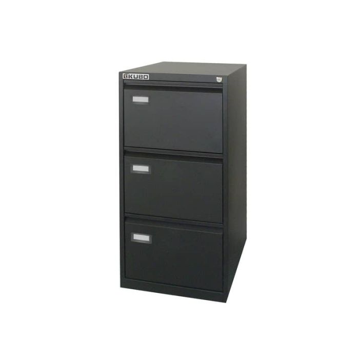 Classificatore per cartelle sospese KUBO 3 cassetti 46x62x101 cm nero 4103 main product photo