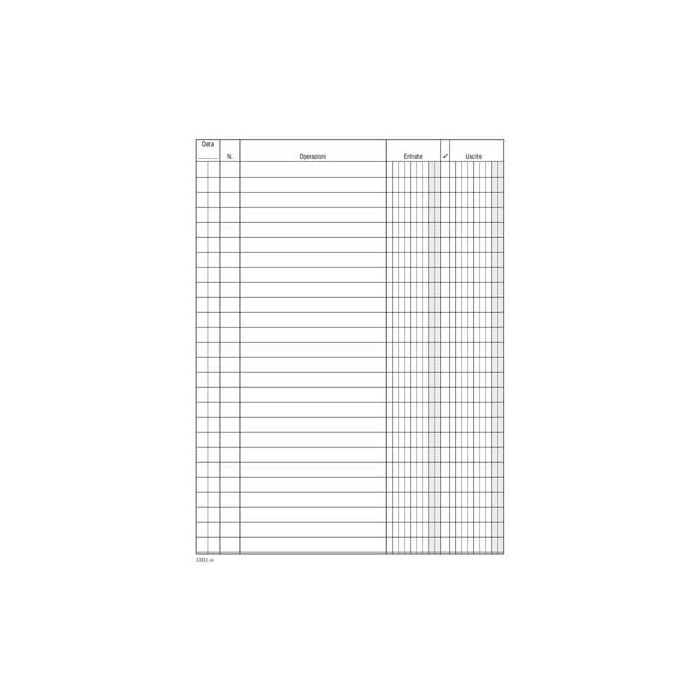 Registro entrate-uscite Data Ufficio 100 pagine - 24x17 cm DU133110000 main product photo