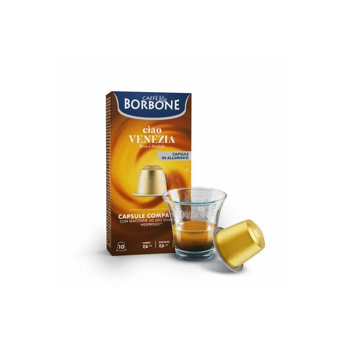 Capsule compatibili Respresso alluminio 100 pz Caffe Borbone qualità Oro REBCIAOVENEZIA10X10N main product photo