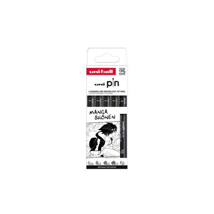 Fineliner Pin Manga Shonen Uni Mitsubishi - conf. 12 pz - punte assortite M PIN ASP013 main product photo