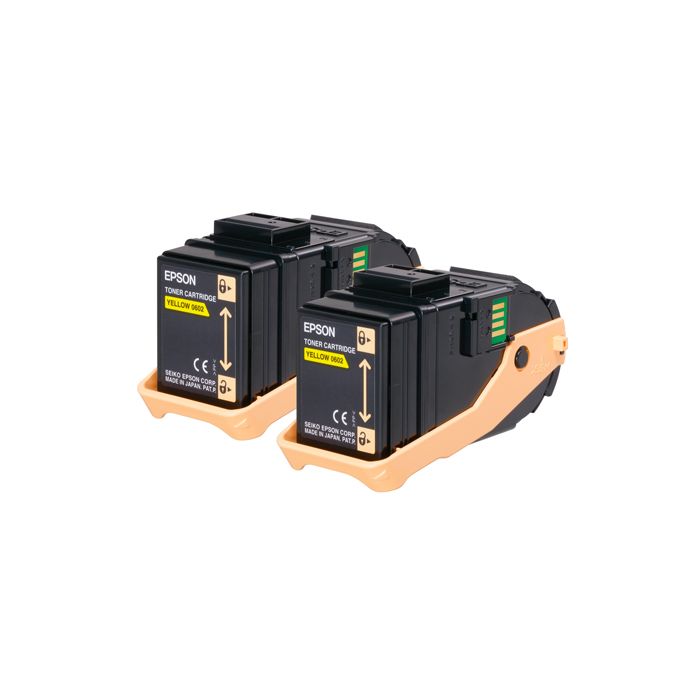 EPSON TONER CARTRIDGE ACUBRITE GIALLO (S050602), IN CONFEZIONE DOPPIA main product photo