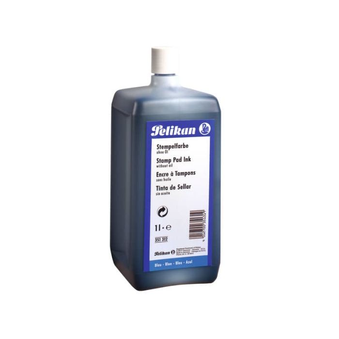 Inchiostro per timbri senza olio Pelikan bottiglia 1 litro blu 351312 main product photo