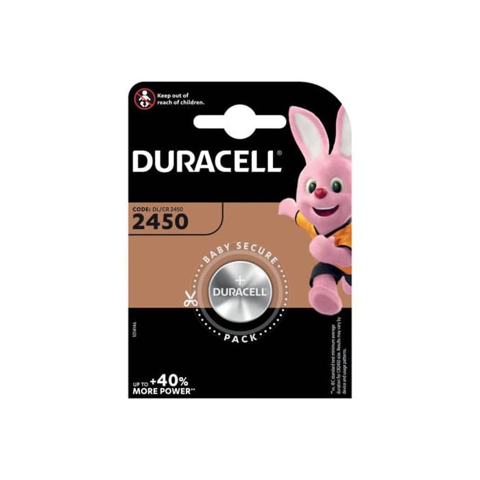 Batterie specialistiche 2450 a bottone al litio da 3V Duracell blister da 1 pila - DU31 main product photo