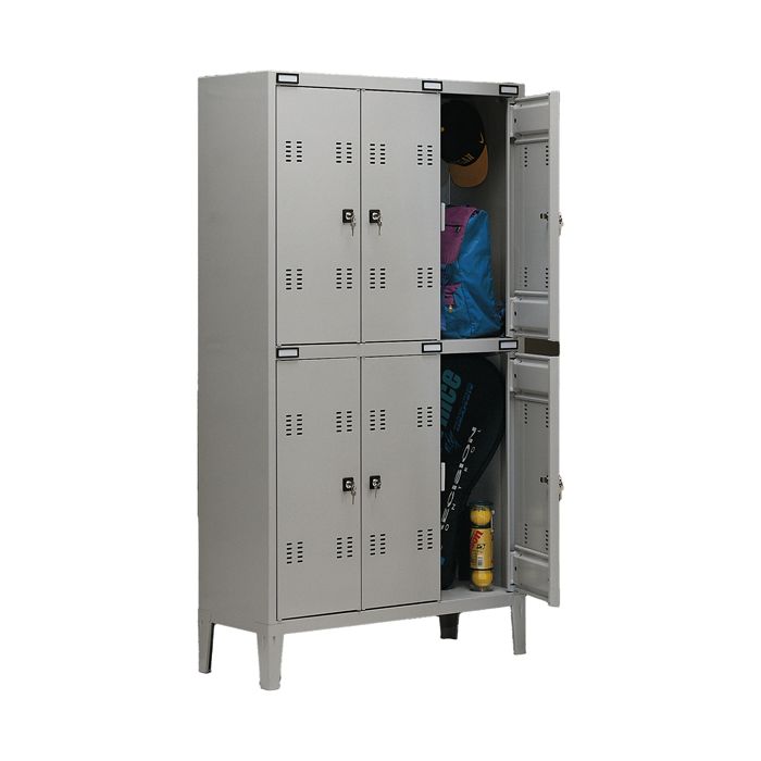 TECNICAL 2 ARMADIO SPOGLIATOIO METALLO a 6 POSTI 102x35cm H180cm GRIGIO main product photo