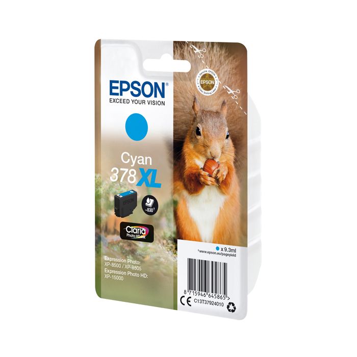 EPSON CARTUCCIA INCHIOSTRO CIANO 378XL SCOIATTOLO main product photo