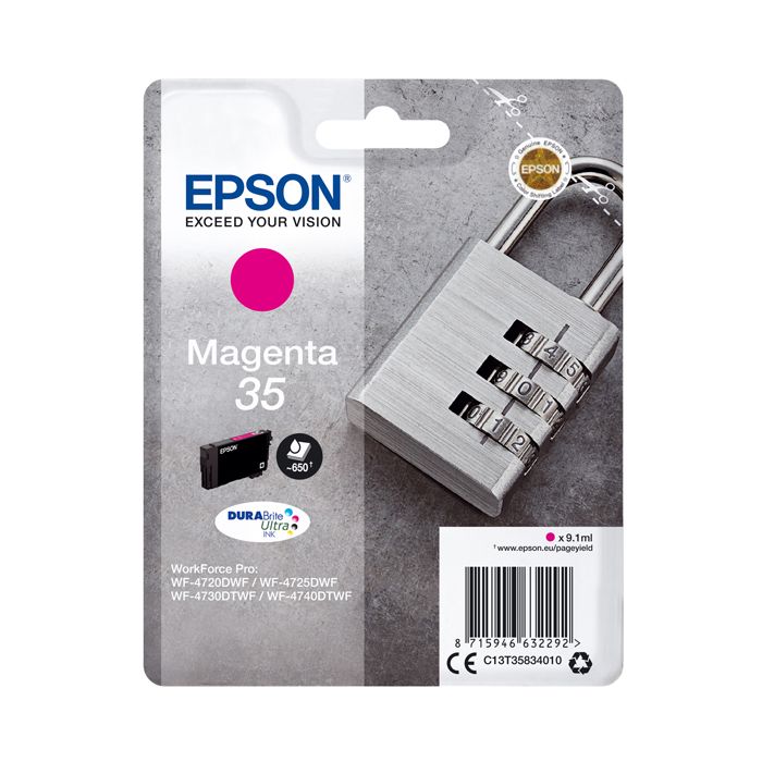 EPSON CARTUCCIA INCHIOSTRO MAGENTA SERIE 35 LUCCHETTO T3583 main product photo