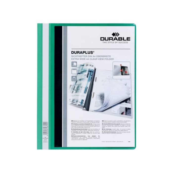 Cartellina ad aghi DURABLE DURAPLUS A4 verde 257905 main product photo