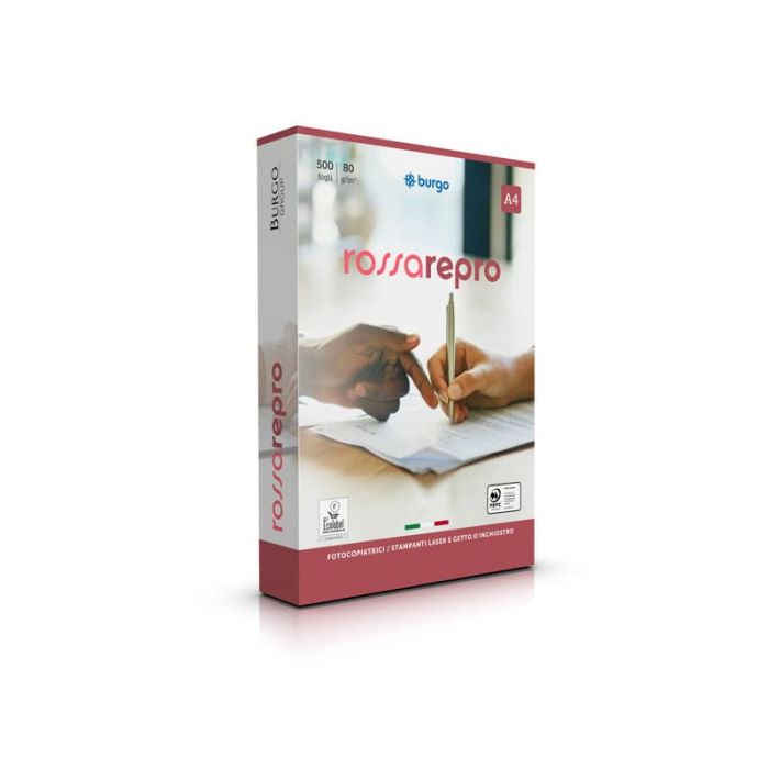 Carta per fotocopie Burgo Reprorossa A4 80 g/mq - Risma da 500 fogli 8133 main product photo