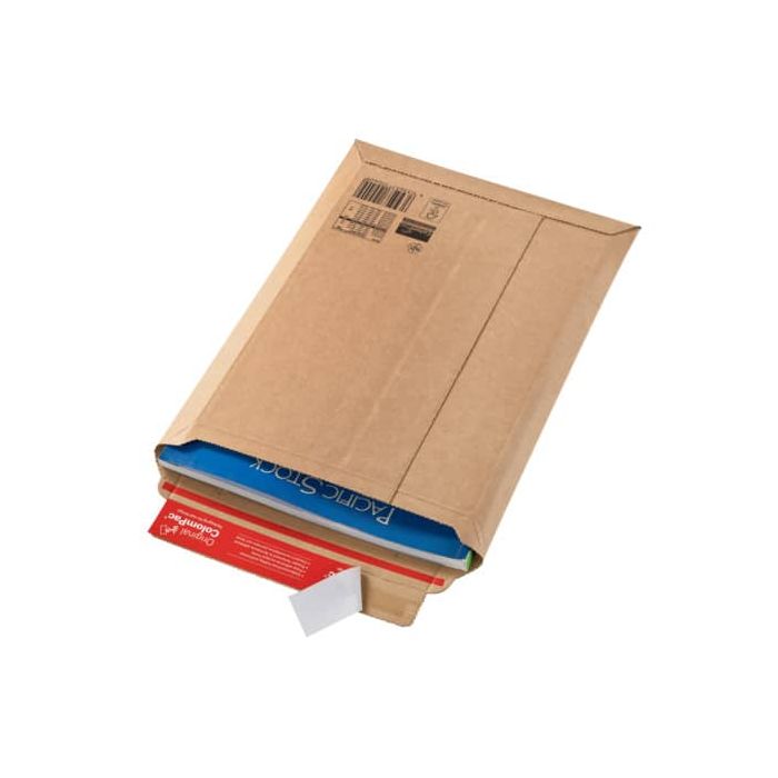 Busta rigida per spedizioni ColomPac in cartone ondulato f.to 30,3x41,3 cm avana CP 010.07 main product photo