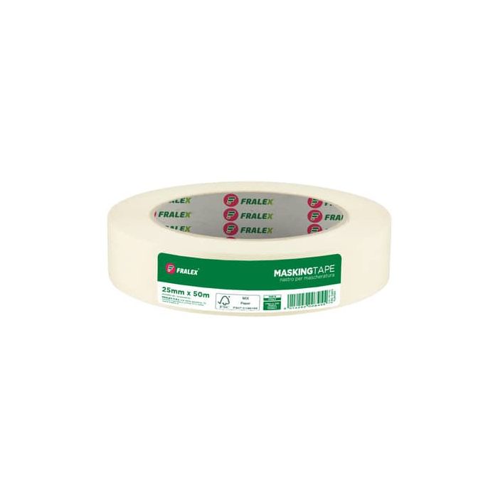 Nastro per mascheratura Fralex in carta colore avorio 25 mm x 50 m 60SF040050WP1592P main product photo