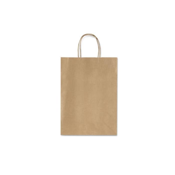 Borsa Allegra neutra sealing avana con manici in carta ritorta conf. 25 pz Rex-Sadoch 16x8x39 cm - SDS39AVN main product photo