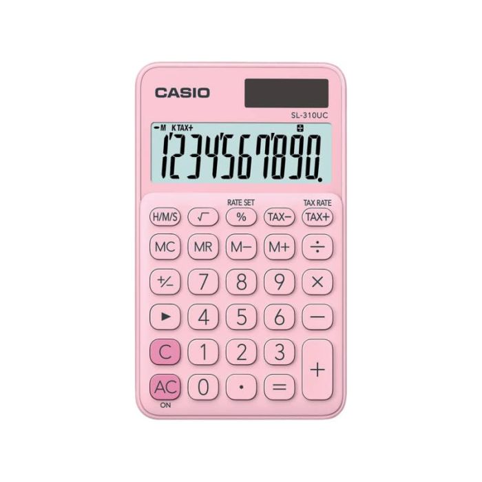 Calcolatrice scientifica CASIO tascabile 10 cifre - solare e batteria Rosa - SL-310UC-PK main product photo