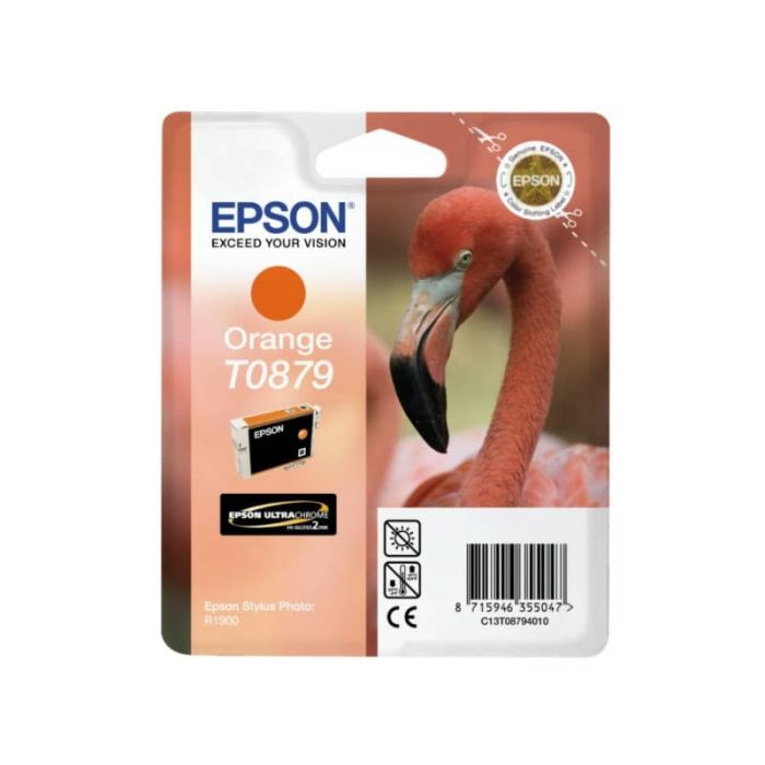 Cartuccia inkjet ink pigmentato blister RS T0879 Epson arancio C13T08794010 main product photo