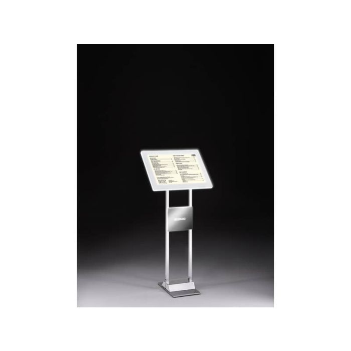 Leggio da interno piantana in alluminio Tecnostyl LEDMAG 25x40x120 cm con cornice specchiata A4 - 34x25 cm main product photo