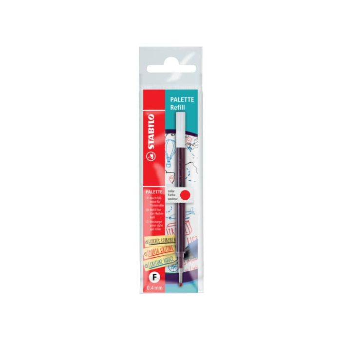 Refill per penna roller a scatto Palette Stabilo rosso Conf. 10 pezzi - 268/040-01 main product photo