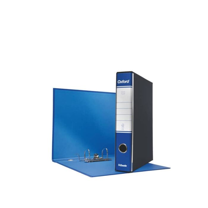 Registratore con custodia Esselte G82 Oxford commerciale 29,5x32 cm - dorso 5 cm blu - 390782050 main product photo