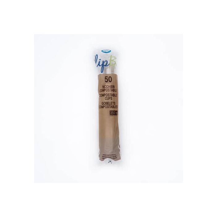 Bicchieri trasparenti IlipBio compostabili in PLA BIO 350 cc - conf. 50 pezzi - 61851 main product photo