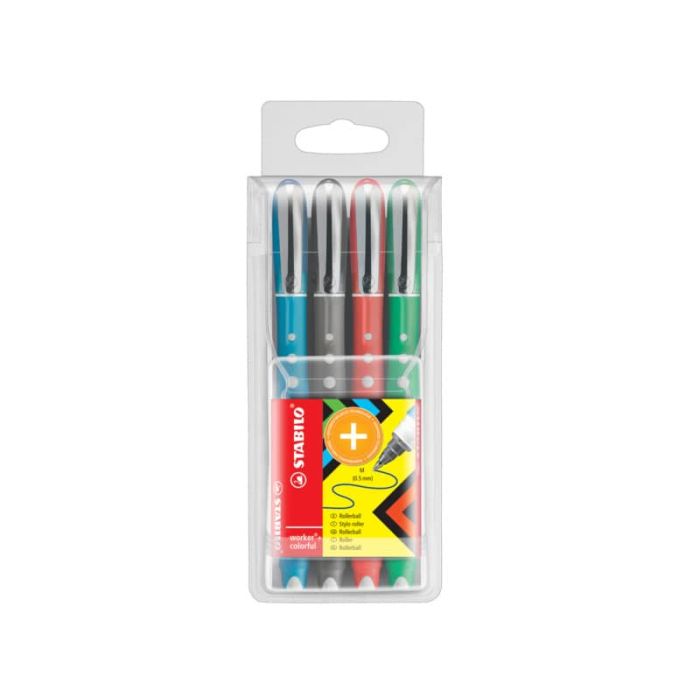 Roller Stabilo Worker Colorfull 0,5 mm assortiti confezione da 4 - 2019/4 main product photo