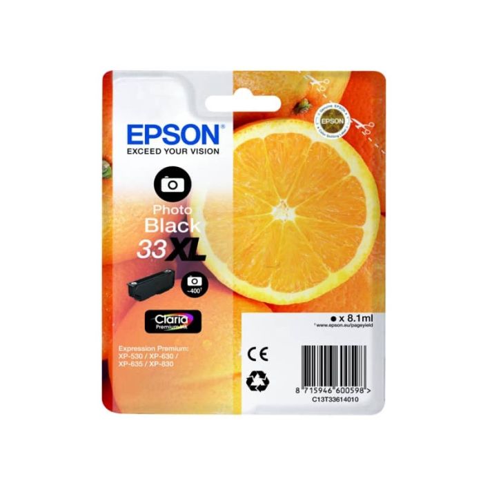 Cartuccia inkjet alta capacità Arance T33XL Epson nero fotografico C13T33614012 main product photo