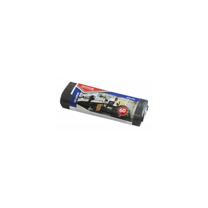 Sacchi dell'immondizia strong Office Product nero 60 l rotolo da 10 pezzi - 22021222-05 main product photo
