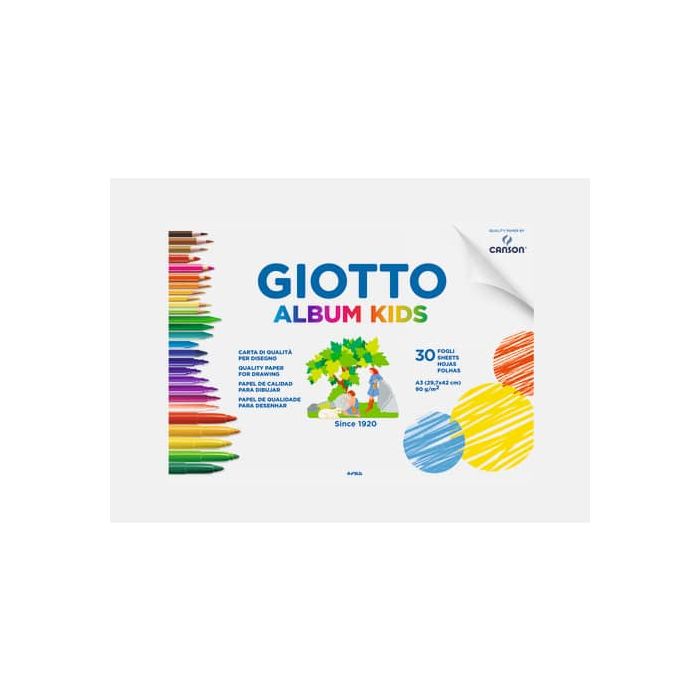 Album Giotto Kids A3 30 ff grana fine conf. 5 pz 90 g - F580300 main product photo