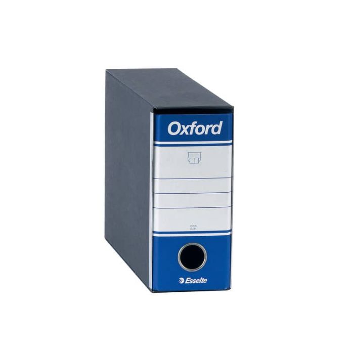 Registratore con custodia Esselte G81 OXFORD memorandum 29,5x19cm - dorso 8 cm blu - 390781050 main product photo