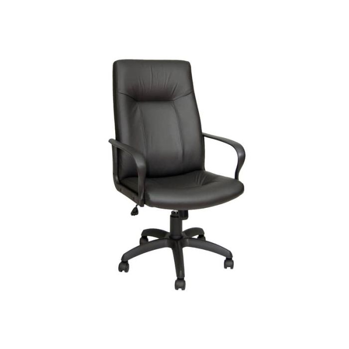 Poltrona direzionale girevole Unisit Eridanus ERP Eco Smart schienale alto - rivestimento similpelle nero - ERP/KN main product photo