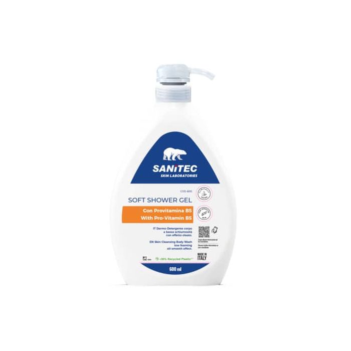 Soft shower gel Dermo-Detergente corpo a bassa schiumosità Skin Lab Sanitec 600 ml - 6012 main product photo
