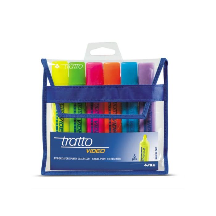 Evidenziatori TRATTO Video 1-5 mm assortiti conf. da 6 - 831000 main product photo