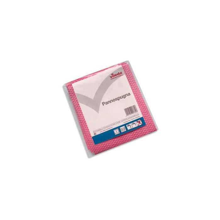 Pannospugna Vileda Professional Wettex rosa 20x18,5 cm conf. 3 pezzi - 137870 main product photo