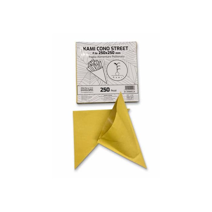Cono Street in carta paglia Pigna Envelopes Kami 80gr + 9gr PE - 25x25 cm Conf. 250 pz - 0250025 main product photo