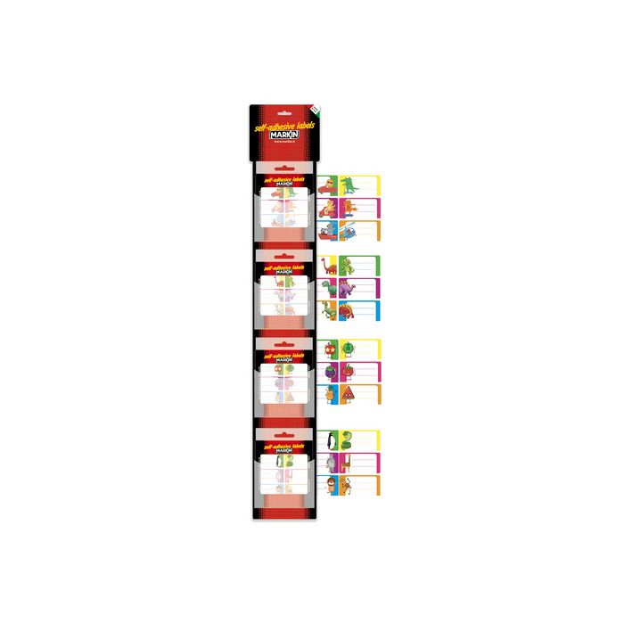 Cravatta da 40 buste di etichette Markin 70x37 mm - decorazioni assortite X11046ESP40 main product photo