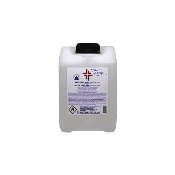 Gel igienizzante mani (alcol 70%) 5.000 ml - Active linea Bosco di Rivalta - - tanica trasparente main product photo