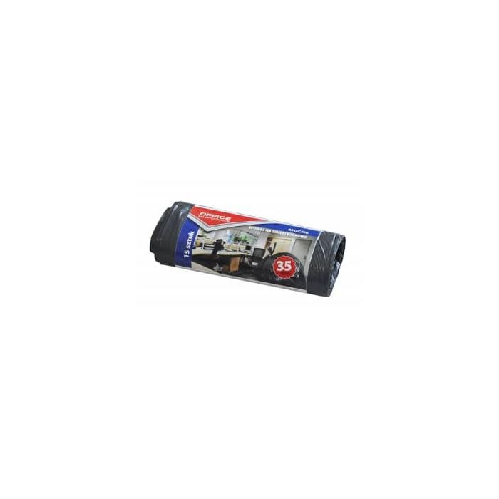 Sacchi dell'immondizia strong Office Product - nero 35 l - rotolo da 15 pezzi - 22021218-05 main product photo