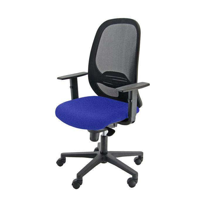 Unisit Sedia operativa Andy Blu e schienale rete nera c/bracc. main product photo