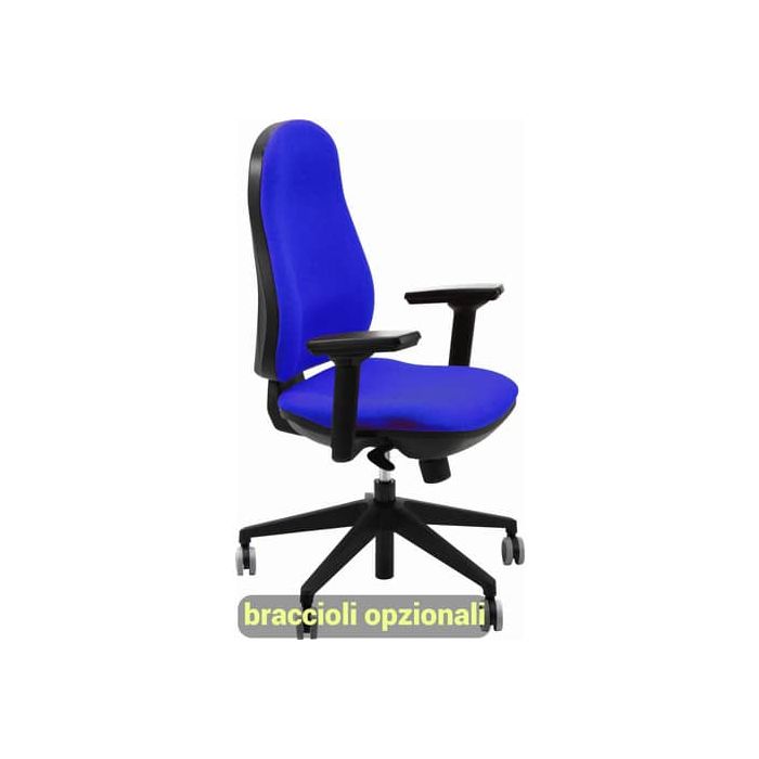 Sedia operativa girevole Unisit Ariel AIER Eco smart rivestimento ignifugo - blu - AIER/IB main product photo