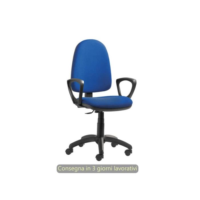 Seduta operativa Sofia CPM in tessuto acrilico Seditaly con braccioli fissi blu - SFGAC00B3C006 main product photo