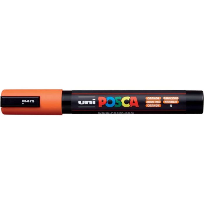 Marcatore a tempera POSCA Uni-Ball punta tonda 1,8-2,5 mm arancione M PC5M AC main product photo