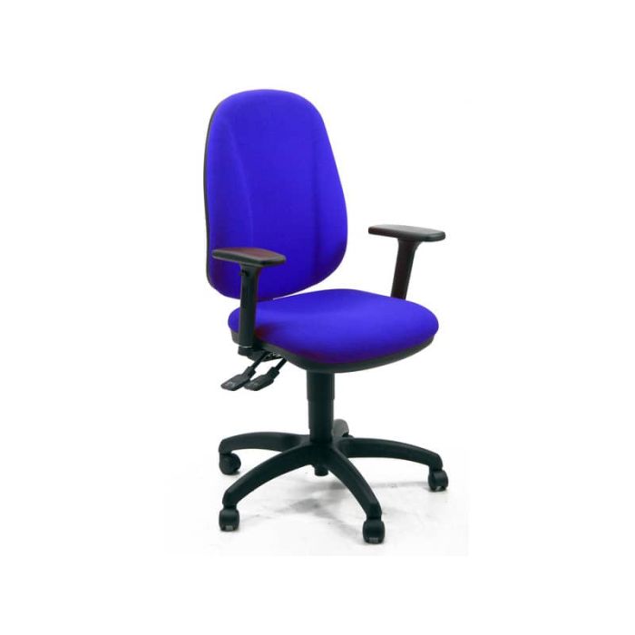 Sedia operativa girevole Unisit Giano GIGI Eco Smart rivestimento PPL blu braccioli inclusi - GIGI/BR3D/EB main product photo